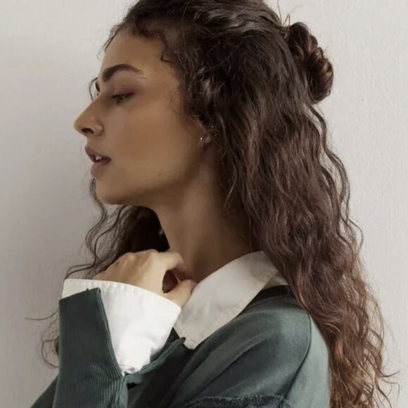 CURRENT! We The Free Camden Cropped Sweatshirt, New, XL, Green - Picture 4 of 7